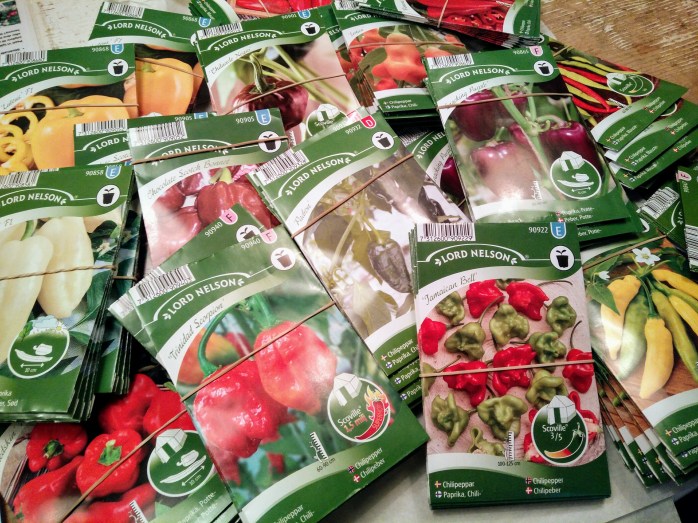 fröpåsar chili, paprika