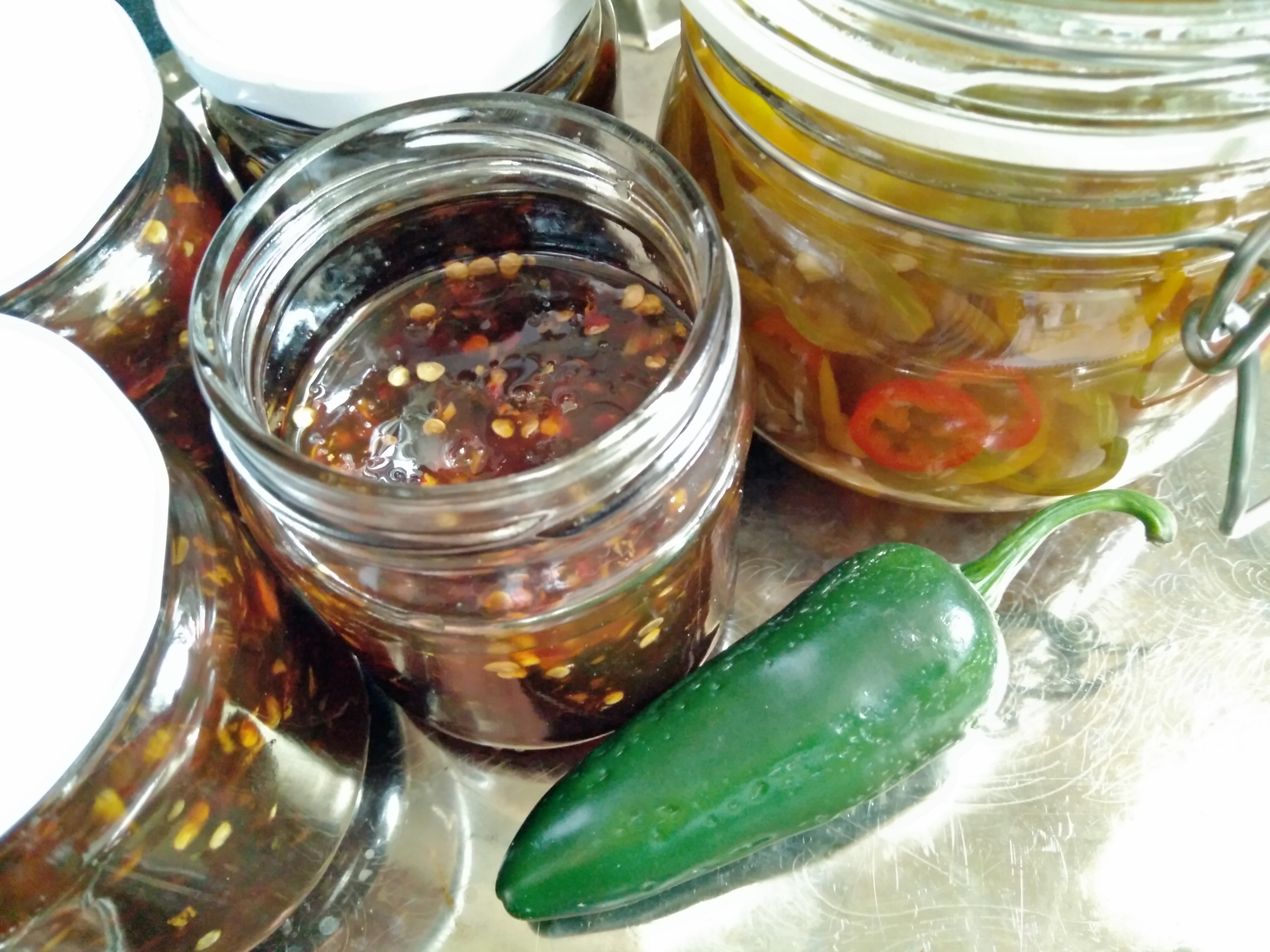 chili-marmelad och picklat