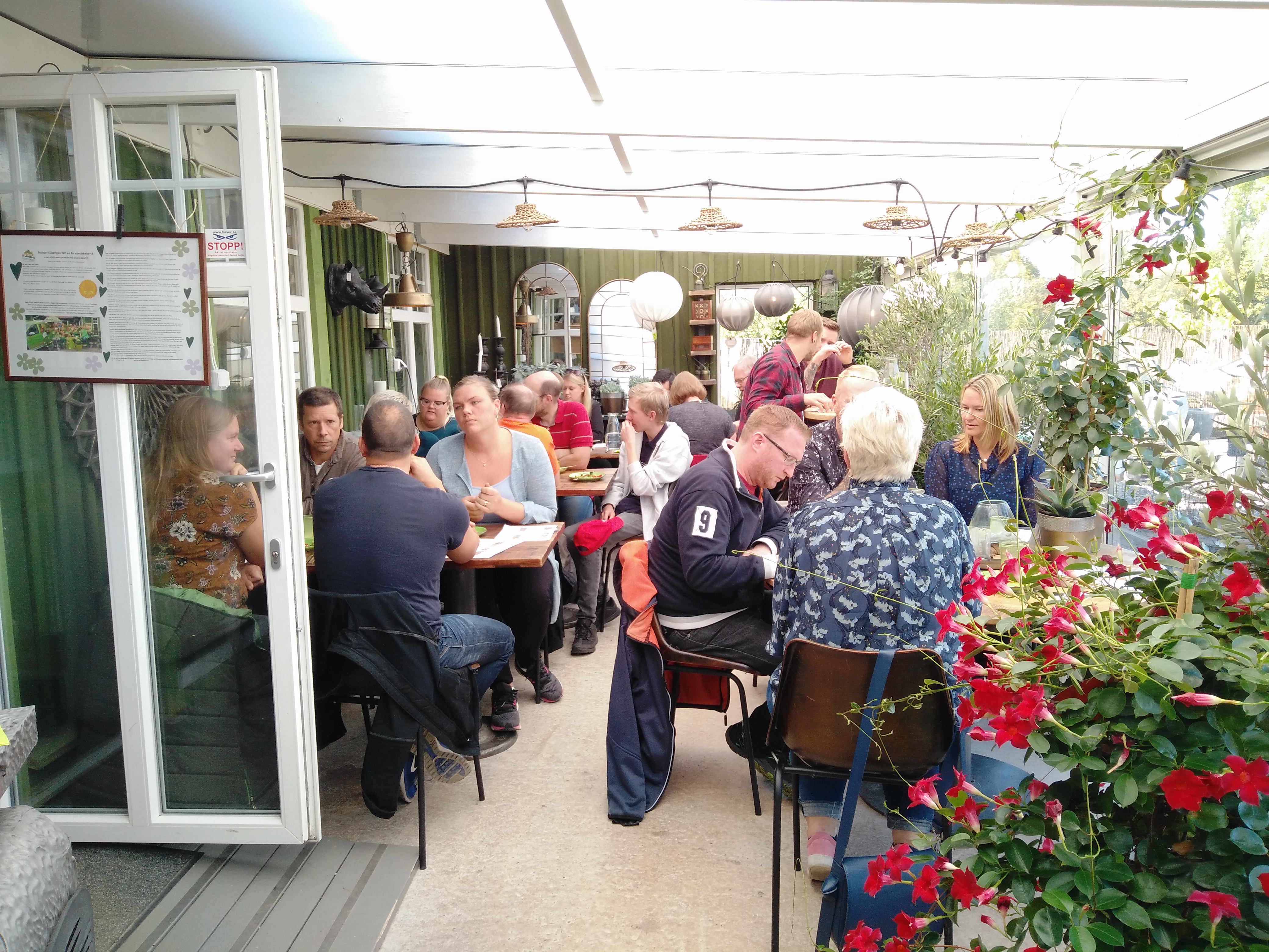 efter provning, före smårätterna